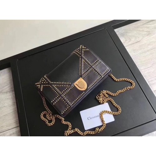 Geantă Dior Diorama Original Sheepskin Leather CD3709 Black