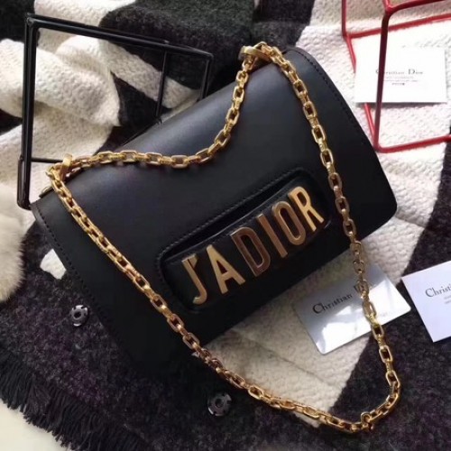 Geantă Dior JADIOR Flap din piele de vițel CD9002 Negru