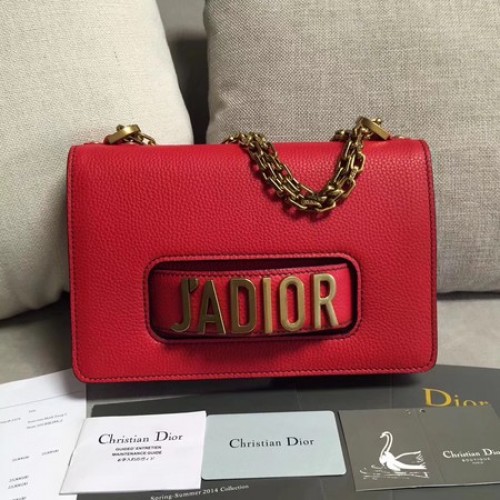 Geantă Dior JADIOR Flap din piele de vițel M9003 Roșie