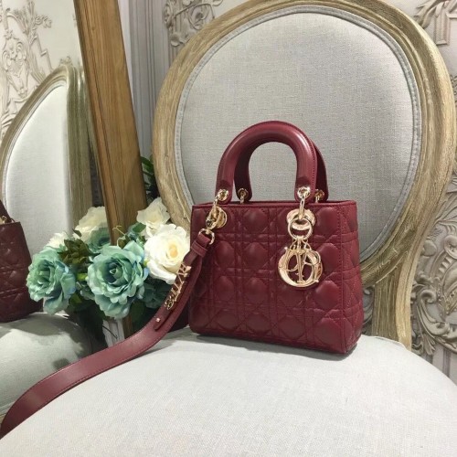 Dior LADY DIOR GEANTĂ DIN PIELE DE VIȚEL CD3891 Burgundy