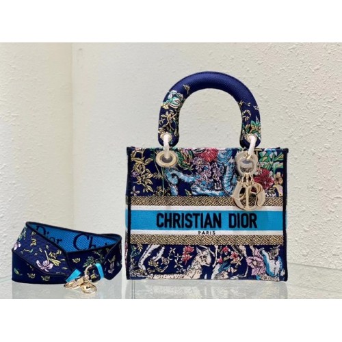 Dior GEANTĂ MEDIE LADY D-LITE Brodată M0565-11
