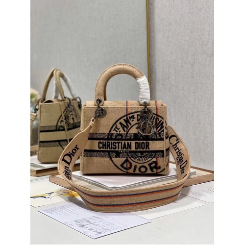 Dior GEANTĂ MEDIE LADY D-LITE Brodată M0565-19