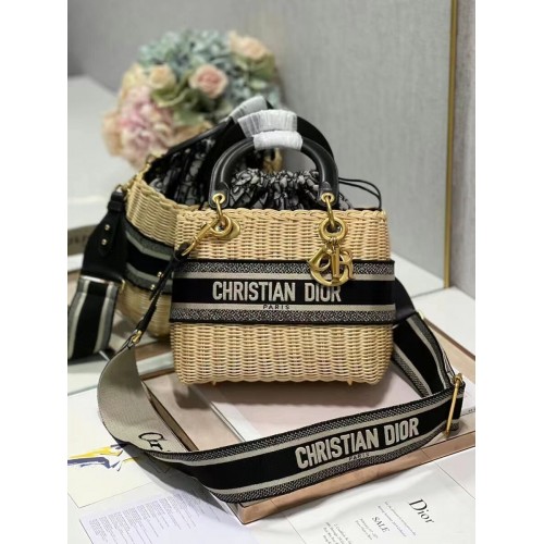 Dior GEANTĂ MEDIE ȚESUTĂ DE DAMĂ C9916 neagră