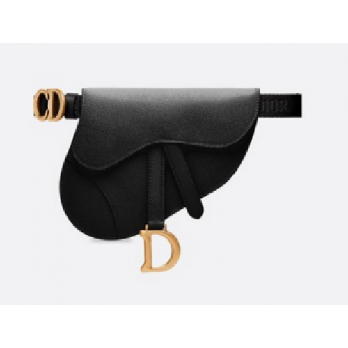 Dior GEANTĂ SADDLE-CLUTCH VAN KALFSLEER S5632C neagră