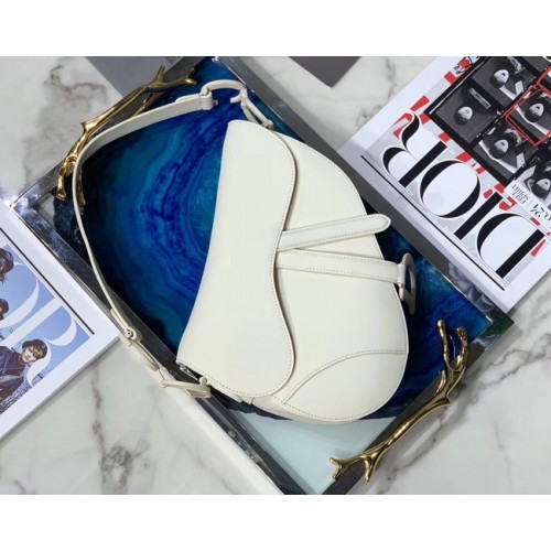 Geanta Dior SADDLE-TAS VAN KALFSLEER M0446C alb