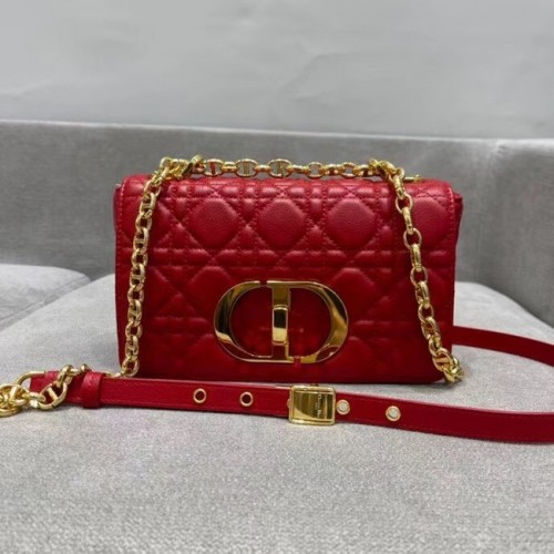 Dior GEANTĂ MICĂ DIOR CARO roșie Soft Cannage Calfskin M9241