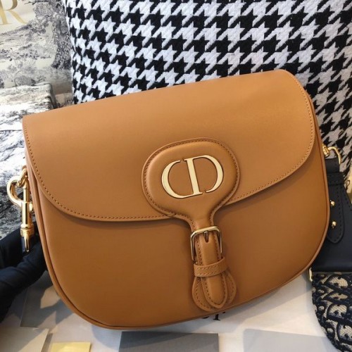 Geantă medie Dior Bobby, piele de vițel Box M9319 Caramel
