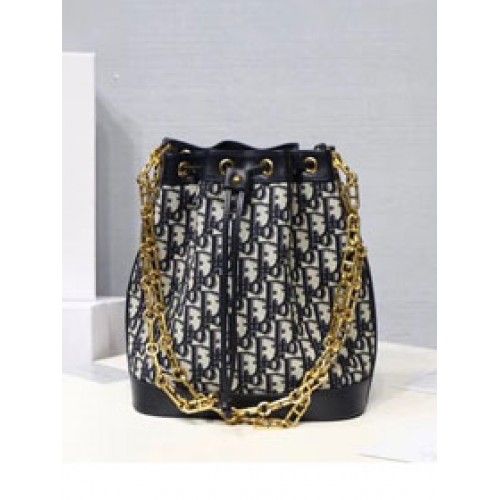 Geantă Dior originală din pânză M0532 neagră