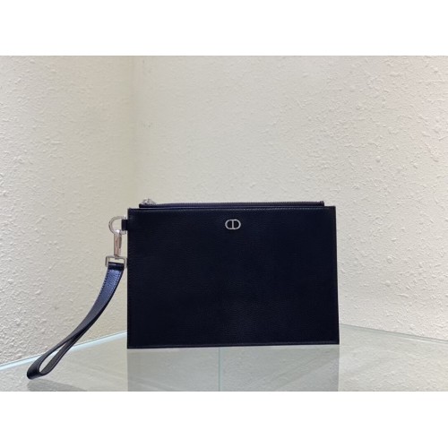 Geantă mică Dior din piele de miel C6113 Neagră