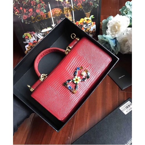 Genți tote din piele de vițel Dolce Gabbana 1126 roșii