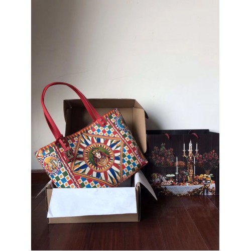 Genți tote din piele de vițel Dolce Gabbana 4116 roșii