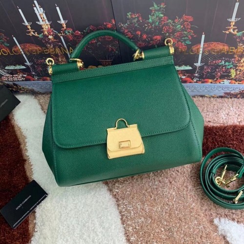 Dolce Gabbana Geantă originală din piele 4131 verde