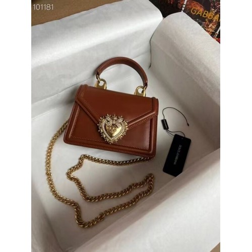 Dolce Gabbana Geantă de umăr din piele originală 4011 maro