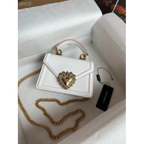 Dolce Gabbana Geantă de umăr din piele originală 4011 albă
