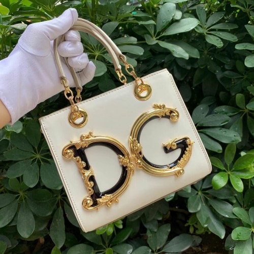 Dolce Gabbana Geantă de umăr din piele originală 5158 albă