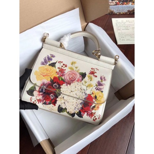 Dolce Gabbana SICILY Bag din piele de vițel 4136-3 alb
