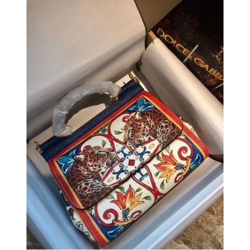 Geantă Dolce Gabbana SICILY din piele de vițel 4136-7