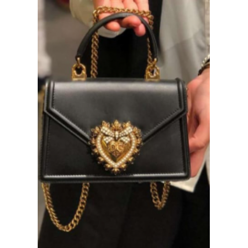 Dolce Gabbana SICILY Bag din piele de vițel 4155 negru
