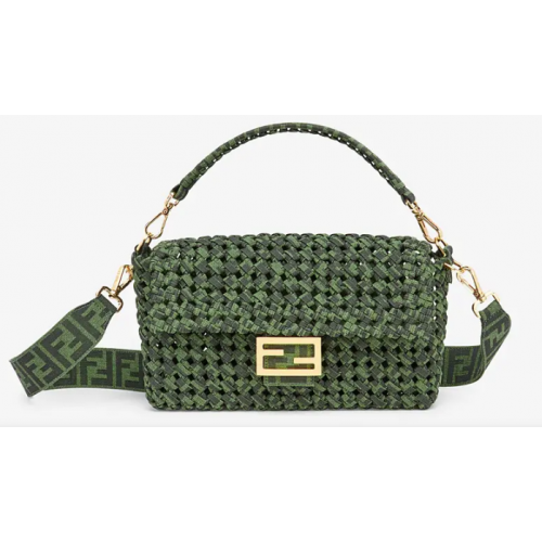Geantă FENDI BAGUETTE din material jacquard împletit 8BR600A