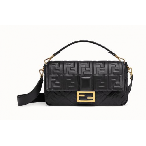 Geantă de umăr mare FENDI BAGUETTE 8BR771A neagră