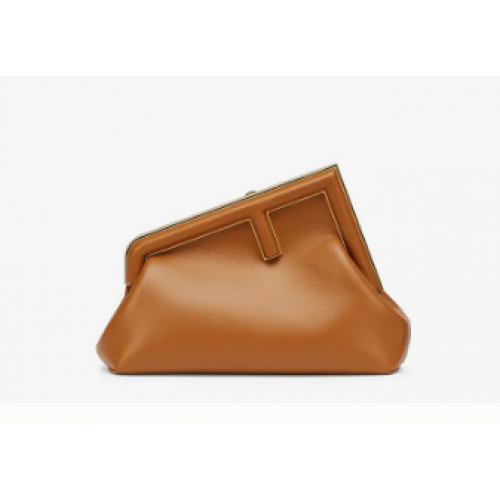 Geantă FENDI FIRST SMALL din piele caramel 8BP129A