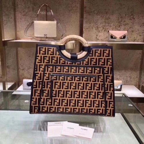 Geantă tote din piele FENDI Kan I Original 23589