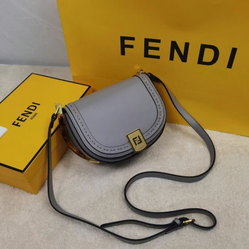 Geantă din piele FENDI MOONLIGHT 8BT346A gri