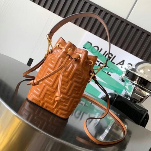 Geantă mini din piele Fendi Mon Tresor 8BS010 maro