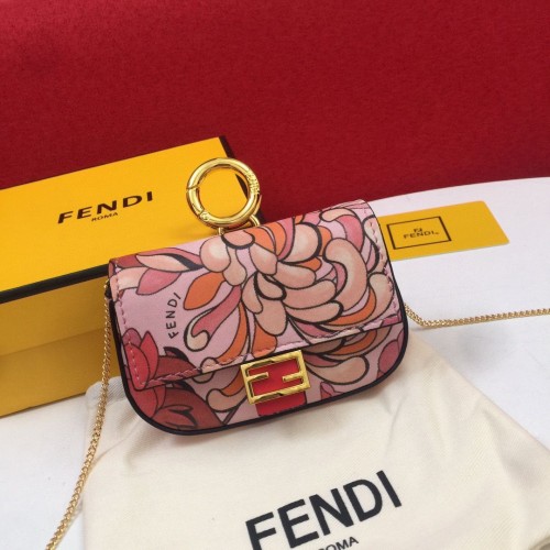 Geantă FENDI NANO BAGUETTE CHARM din piele Nappa Original 7AR844 Flower