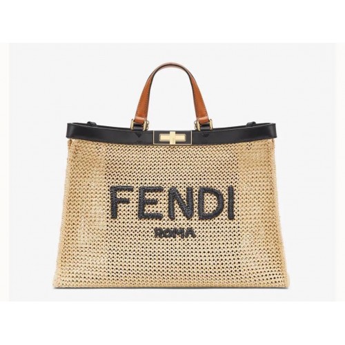 Geantă FENDI LITTLE ICONIC din piele 8BN245 bej