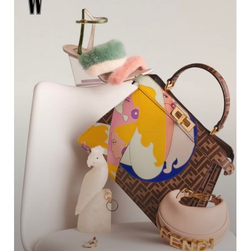 Geantă FENDI PEEKABOO ISEEU Original Leather MEDIUM 0196 Lady Print