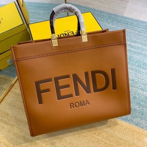 Geantă mare FENDI SUNSHINE din piele maro 8BH387A
