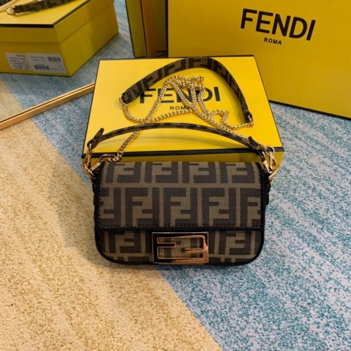 Geantă din material textil FENDI 8BR600 maro