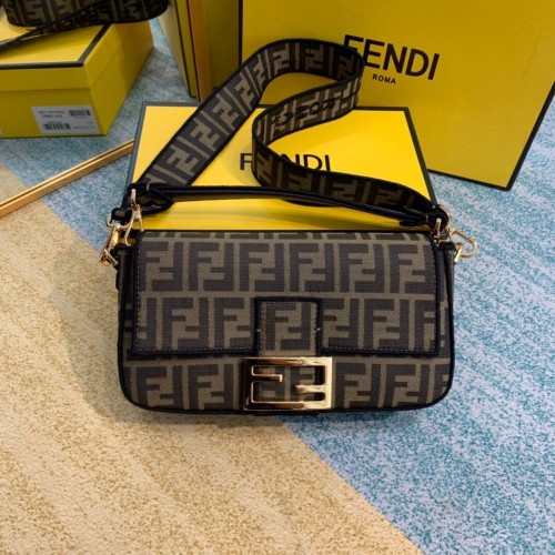 Geantă din material textil FENDI 8BR601 maro