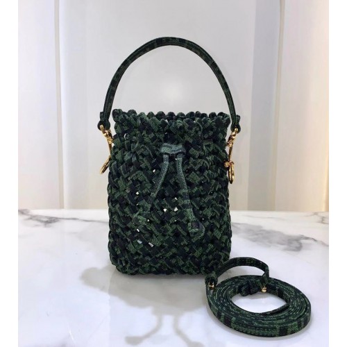 Geantă din material textil FENDI 8BR881 verde
