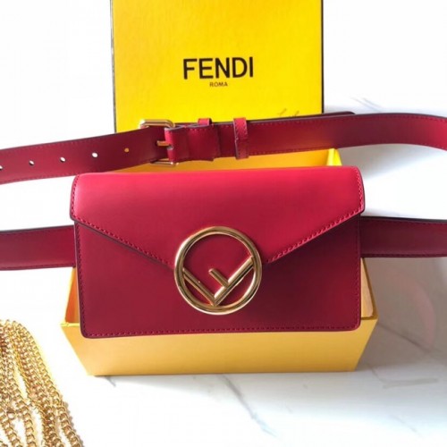 Geantă curea din piele Fendi BELT BAG 8BM005 roșie