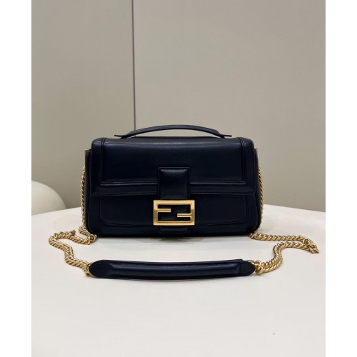 Geantă Fendi Baguette din piele de oaie 8BR6551 neagră