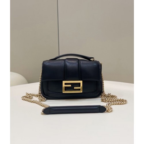 Geantă Fendi Baguette din piele de oaie 8BR6551 neagră