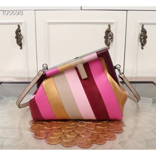 Geantă Fendi First Medium din piele cu incrustații multicolore 8BP127A multicoloră