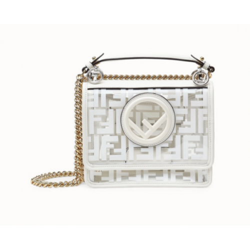 Geantă tote Fendi KAN IF SMALLPU 8BT286A7T albă