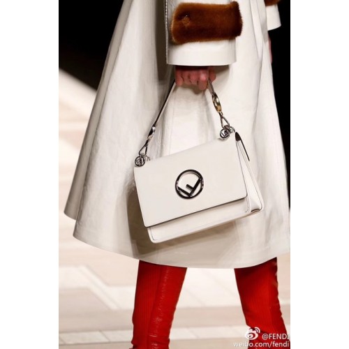 Geanta din piele Fendi KAN I FD2670 OffWhite