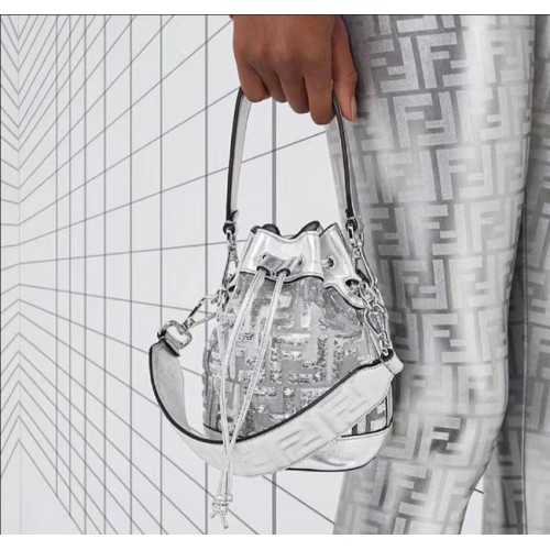 Geantă mini Fendi cu imprimeuri pe PVC 8BS0