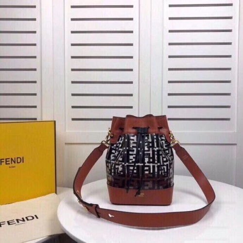 Geantă Fendi MON TREASURE din piele 8BT298A Neagră