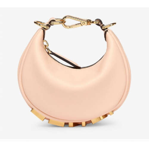 Pandantiv Fendi Nano Fendigraphy din piele roz 7AS089A