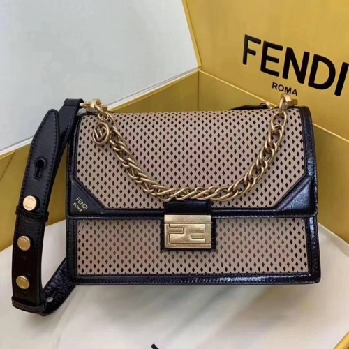 Geantă Fendi Original Leather FD6359 Maro și Negru