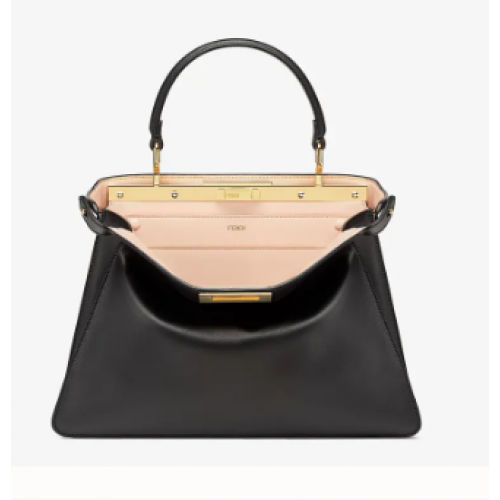 Geantă din piele Fendi PEEKABOO ISEEU MEDIUM 70193 Negru
