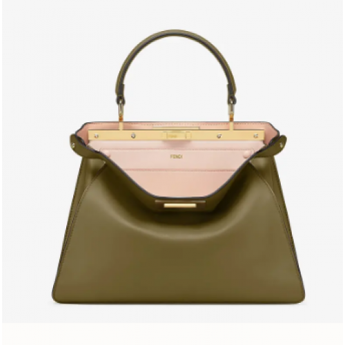 Geantă din piele Fendi PEEKABOO ISEEU MEDIUM 70193 verde