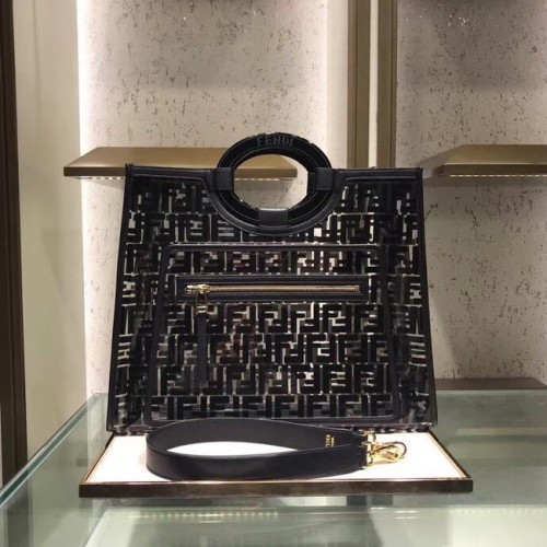 Geantă tote Fendi RUNAWAY PU 8BH360A neagră