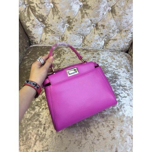 Geantă Fendi mini Peekaboo din piele de vițel 30320 violet