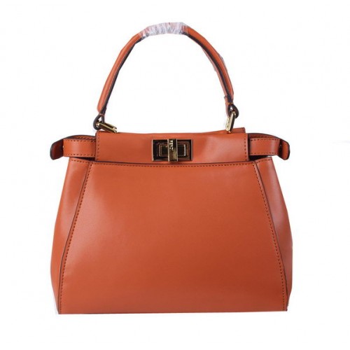 Geantă Fendi mini Peekaboo din piele de vițel FD8838 gri